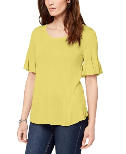 Scoop-Neck Bell-Sleeve Sweater