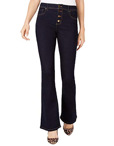 High Waisted Button Fly Bootcut Jeans