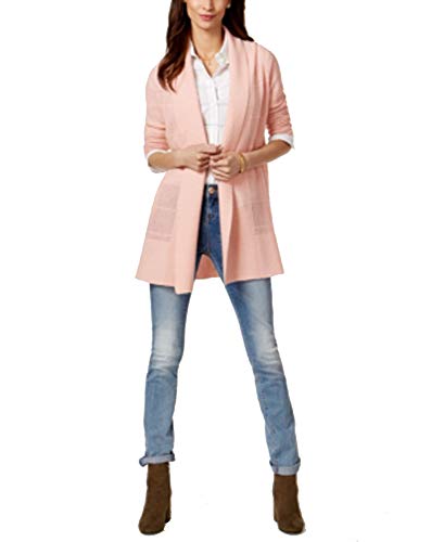 Charter Club Cashmere Textured Open Front Cardigan
