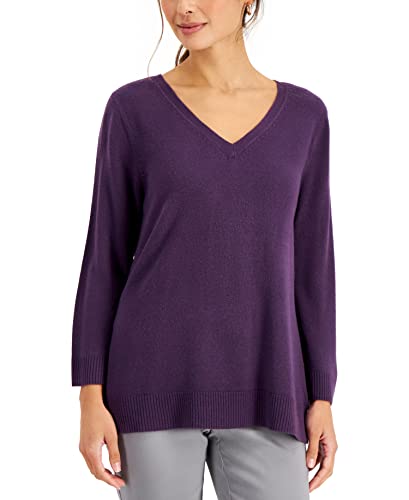 Karen Scott Luxsoft V Neck Sweater