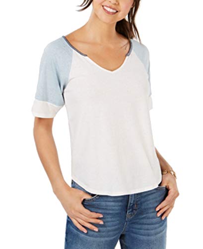 Juniors' Colorblocked Burnout Football T-Shirt