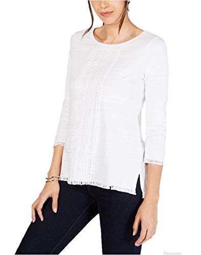 Cotton Lace-Trim Top
