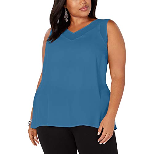 INC Plus Size Sheer-Trim Tank