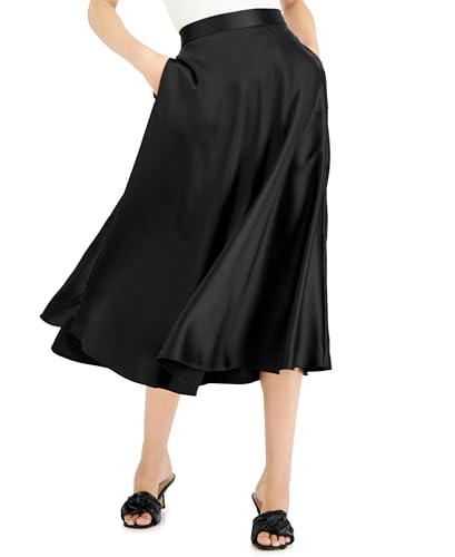 Alfani Womens Satin A Line Midi Skirt