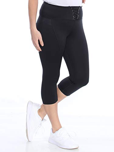 Active Juniors' Lace-Up Cropped Leggings