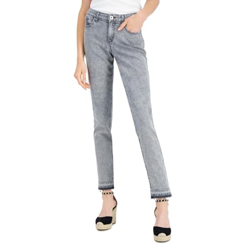 INC International Concepts Womens Mid Rise Straight Leg Jeans