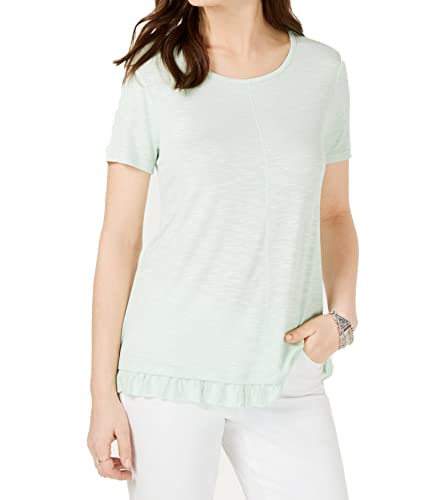 Style & Co Petite Ruffled Hem Top