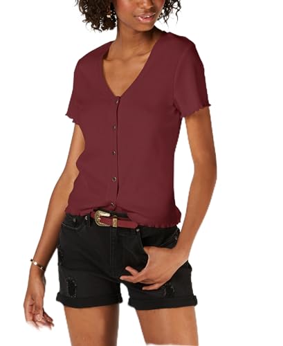 Juniors' Lettuce-Trim Shirt