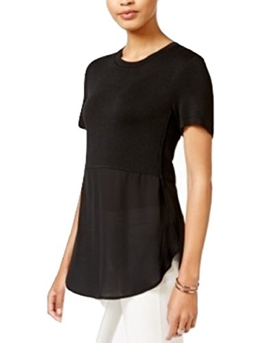 BAR III Short Sleeve Contrast Top