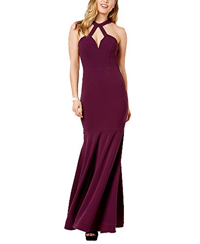 City Studios Juniors Open Back Halter Gown