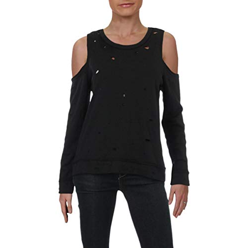 Almost Famous Juniors Ripped Cold Shoulder Sweatshirt