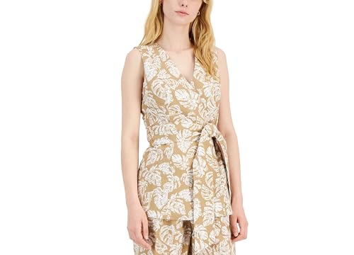 Alfani Sleeveless Tie Front Top
