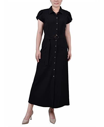 NY Collection Petite Midi Petal Sleeve Dress