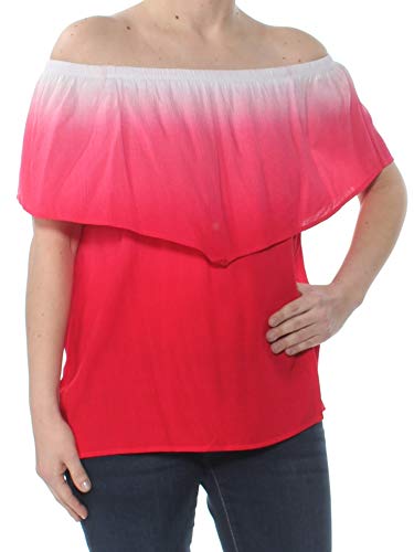 Juniors' Off-The-Shoulder Flounce Top