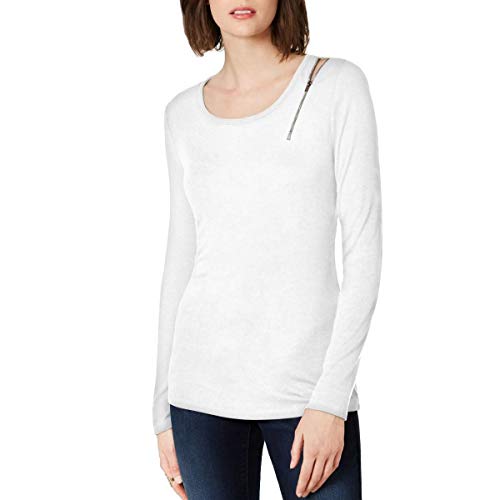 Zipper Detail Long Sleeve Top