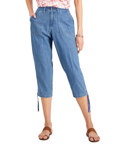 Style & Co Womens Tie Hem Utility Capri Pants