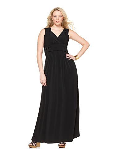 Plus Size Ruched Empire Maxi Dress