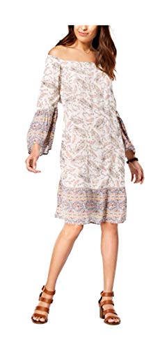 Style & Co Printed Off The Shoulder Dress