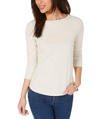 Charter Club Petite Pima Cotton Button Shoulder Top