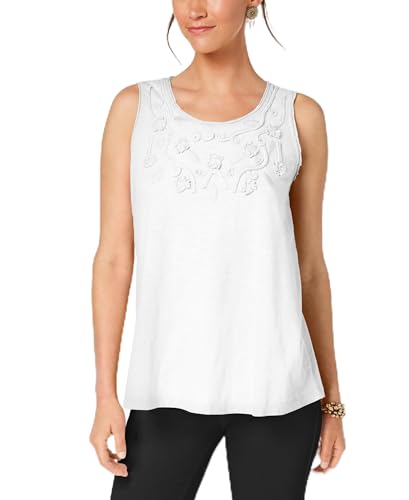 Style & Co Cotton Soutache Trim Tank Top
