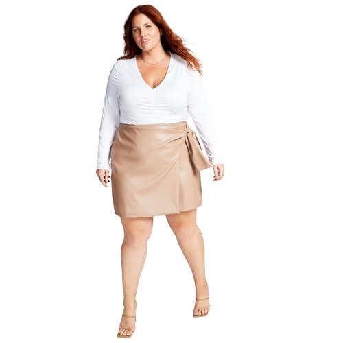 Trendy Plus Size Faux-Leather Skirt