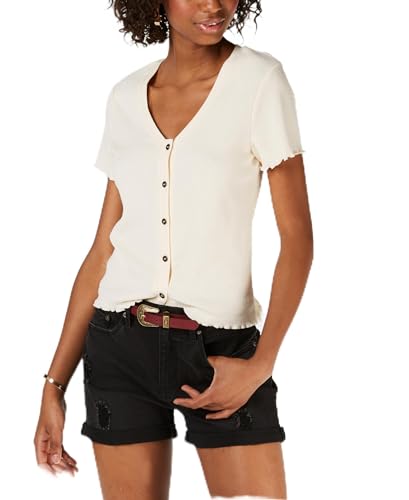 Juniors' Lettuce-Trim Shirt