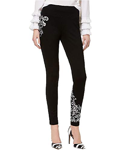Embroidered Ponte Knit Leggings
