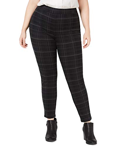 Plus Size Printed Seam-Front Leggings