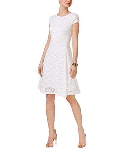 Petite Lace Fit & Flare Dress