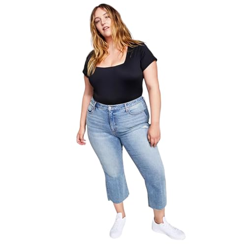 Now This Trendy Plus Size Square Neck Bodysuit