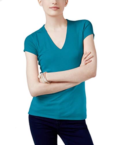 INC International Concepts Ribbed V Neck Top