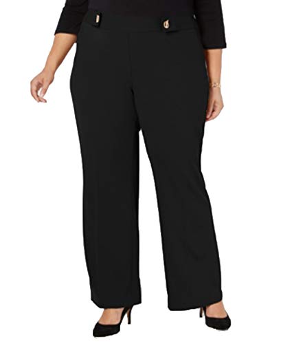 I.N.C. Plus & Petite Plus Size Grommet-Detail Wide-Leg Pants