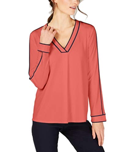 Piping-Trim Blouse