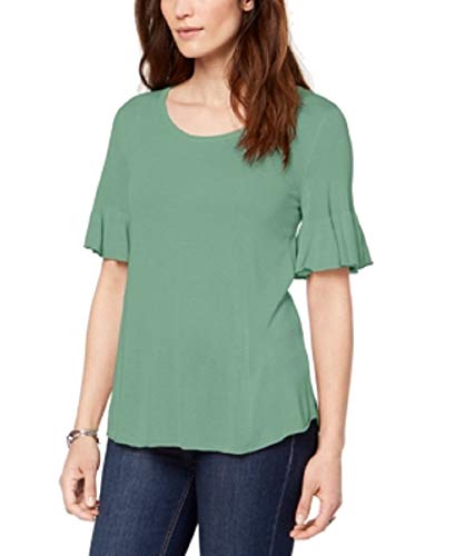 Scoop-Neck Bell-Sleeve Sweater