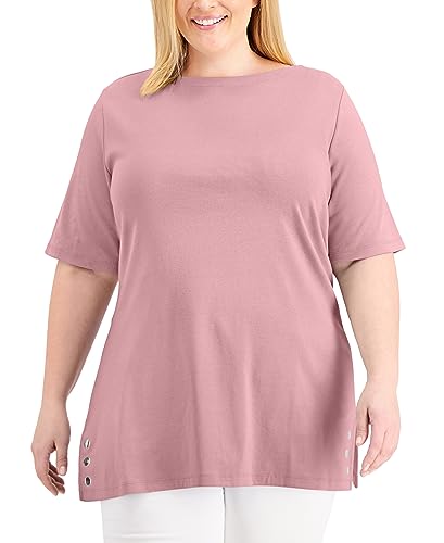 Karen Scott Plus Size Embellished Hem Top