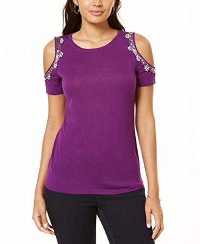 Embellished Cold Shoulder Top