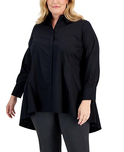 Alfani Plus Size Cotton High Low Tunic