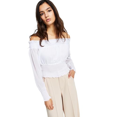 Bar III Smocked Off The Shoulder Top