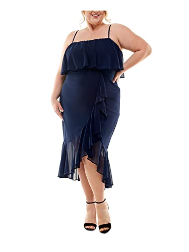 City Studios Trendy Plus Size Ruffled Midi Dress