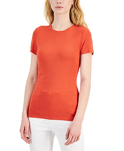 INC International Concepts Womens Ribbed Crewneck T-Shirt