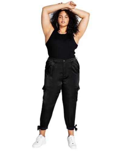 Now This Plus Size Satin Joggers