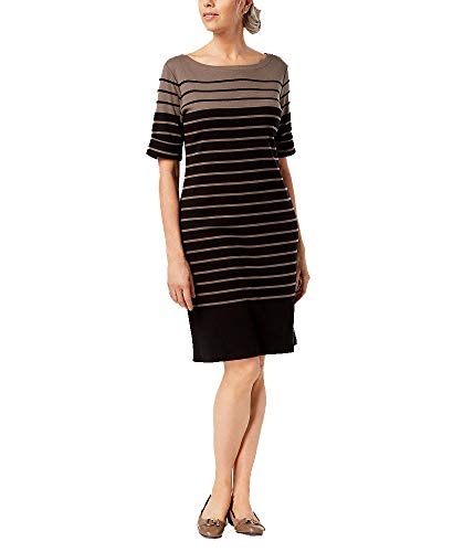 Printed Elbow-Sleeve Dress