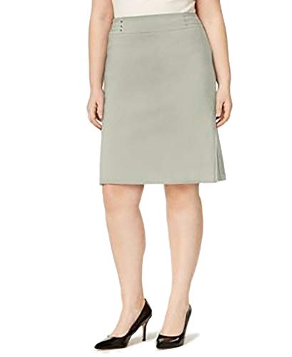 JM Collection Plus Size Rivet Waist Pencil Skirt
