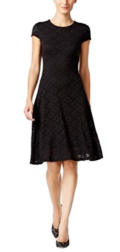 Petite Lace Fit & Flare Dress