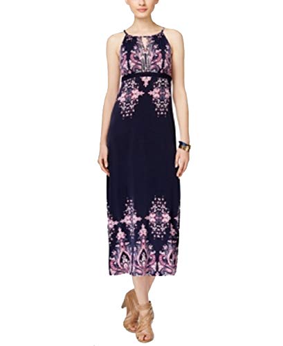 INC International Concepts Petite Printed Empire Waist Maxi Dress