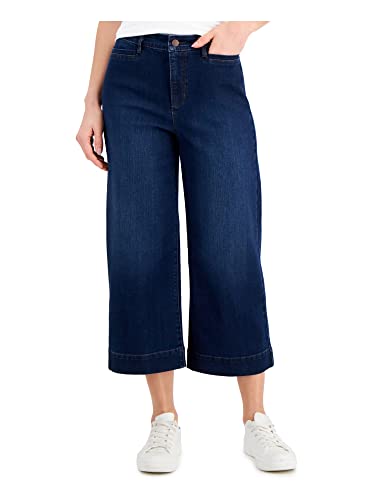 Charter Club Cropped Wide Leg Jeans