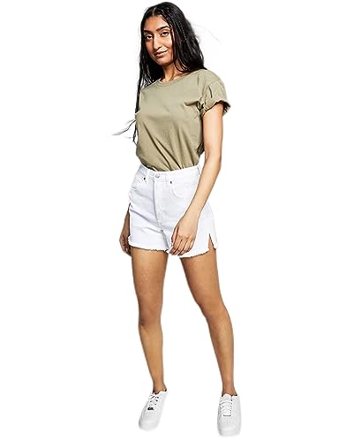 Now This Womens High Rise Frayed Denim Shorts
