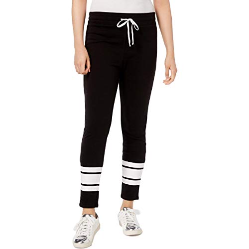 Juniors' Striped-Leg Drawstring-Waist Pants