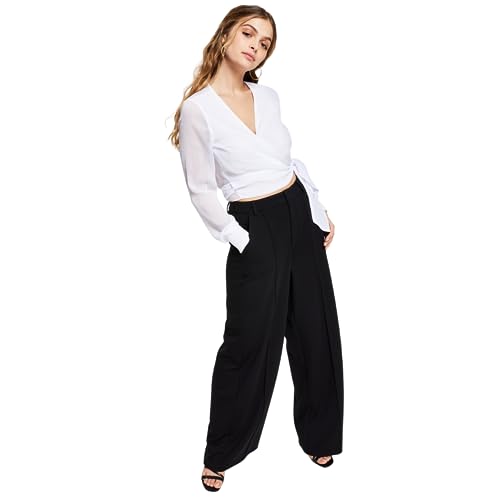 Bar III Tie Waist Wrap Blouse