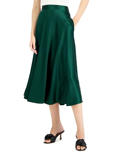 Alfani Womens Satin A Line Midi Skirt